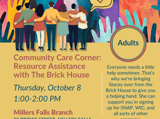 Community Care Corner: Resource Assistance with the Brick House Graphic