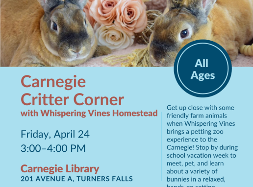 Carnegie Critter Corner | Whispering Vines Homestead Visit Graphic