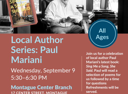Local Author Series: Paul Mariani Graphic