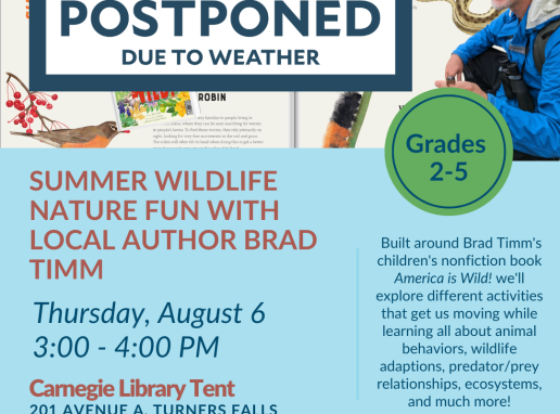 POSTPONED: Summer Wildlife Nature Education with Local Author Brad Timm Graphic