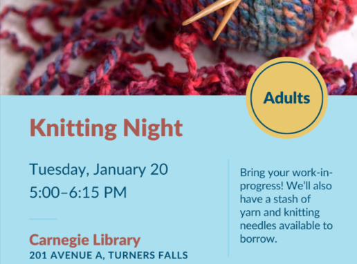 Knitting Night at the Carnegie Graphic
